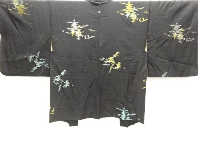 松模様織出し一ツ紋羽織